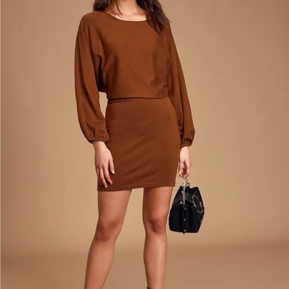 All the Gratitude Dolman Sleeve Sweater Dress